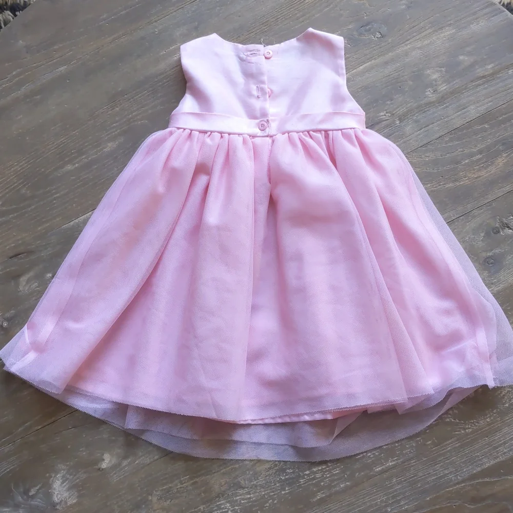 12-18 month Gymboree pink layered tulle lined dress